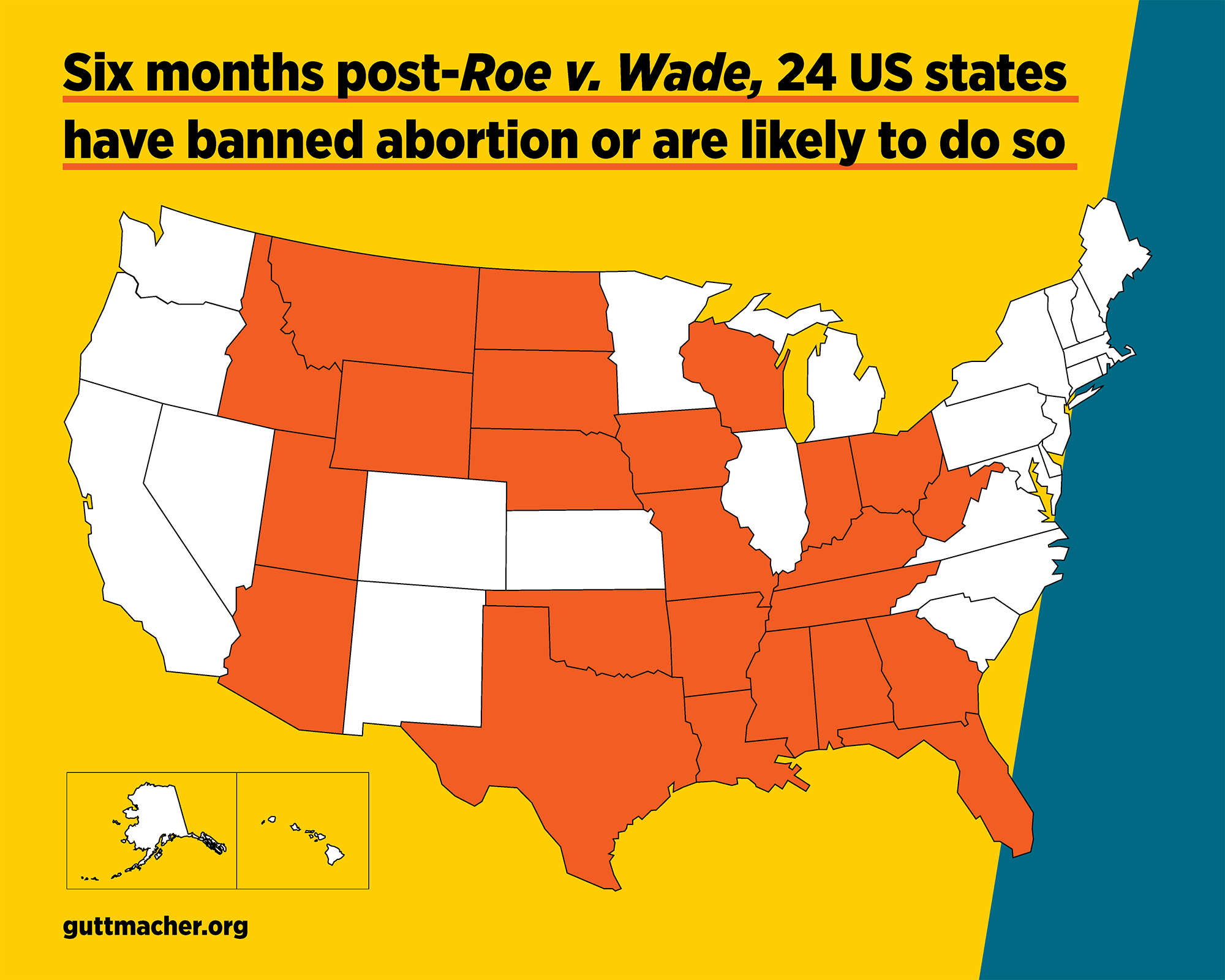 Six Months PostRoe, 24 US States Have Banned Abortion or Are Likely to